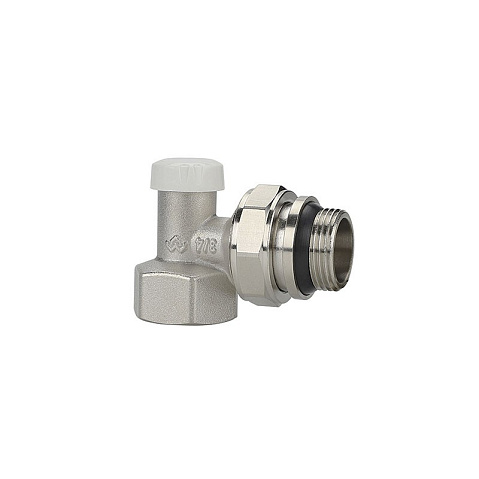 Клапан радиаторный VARMEGA VM10213 DN20 PN10 угловой настроечный G-3/4'' с уплотнением муфта-штуцер купить в Саратове | "Проконсим"