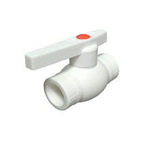 Краны шаровые ПП DN 20-63 PN 25 с металлическим шаром белые Valfex купить в Саратове | "Проконсим"
