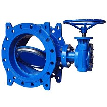 Затворы чугунные дисковые DN 200-1200 PN 10(16) фланцевые с 2-эксцентриситетами с чугунным диском редуктором СибЗТА купить в Саратове | "Проконсим"