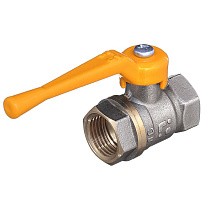 Краны латунные шаровые газовые 11Б27п DN 15-50 PN 40 никелированные рычаг муфта-муфта БАЗ А10.0.Н купить в Саратове | "Проконсим"