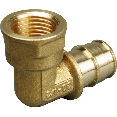 Угольник латунный для PEX труб 25-1/2'' PN 10 OP под надвижную гильзу с внутренней резьбой ONE PLUS купить в Саратове | "Проконсим"