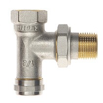Клапан радиаторный настроечный DN 15-20 PN 10 угловой никелированный под шестигранник РИДАН купить в Саратове | "Проконсим"