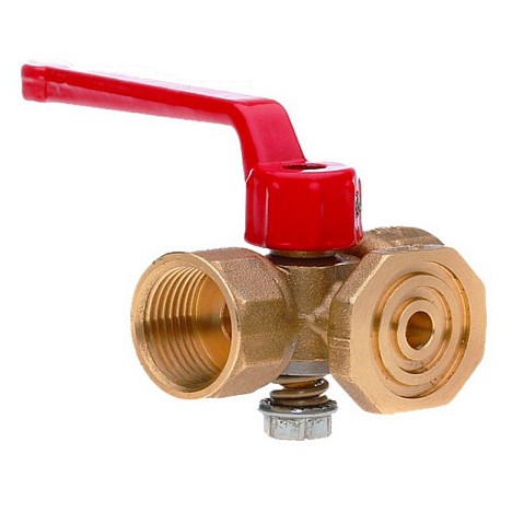 Кран латунный шаровой 11Б18бк(ф)2 DN 15 PN 16 под манометр G1/2''хG1/2'' с контрольным фланцем муфта-муфта рычаг Пензапромарматура купить в Саратове | "Проконсим"