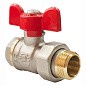 Кран латунный шаровой Valfex Optima.227.NLB1 11Б27фт1М DN 15 PN 25 никелированный американка бабочка купить в Саратове | "Проконсим"