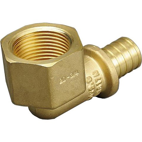 Угольник латунный для PEX труб 16-1/2'' PN 10 под надвижную гильзу с внутренней резьбой ONE PLUS купить в Саратове | "Проконсим"