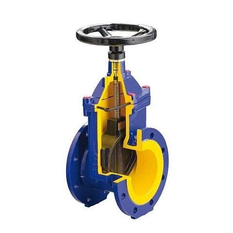 Задвижка чугунная DN 125 PN 16 с обрезиненным клином EPDM 70гр. Zetkama zGAT.111D125C57 купить в Саратове | "Проконсим" (920300109)