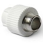 Муфта комбинированная ПП 20-3/4'' PN 25 с наружной резьбой белая Pro Aqua PA23010P купить в Саратове | "Проконсим"