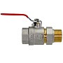 Краны латунные шаровые DN 32 PN 40 никелированные рычаг американка РИДАН BVR-FR купить в Саратове | "Проконсим"