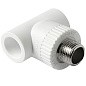 Тройник комбинированный ПП 20-1/2'' PN 25 с наружной резьбой белый Pro Aqua PA25008P купить в Саратове | "Проконсим"