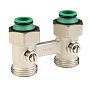 Узел нижнего подключения MVI TR.415.0505 DN 20 PN 10 прямой двухтрубный шаровой затвор 20-3/4'' под евроконус, муфта купить в Саратове | "Проконсим"