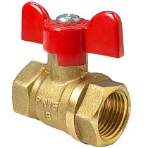 Краны латунные шаровые 11Б27фт1М DN 15-32 PN 40 бабочка муфта-муфта Valfex.217.LB1 купить в Саратове | "Проконсим"