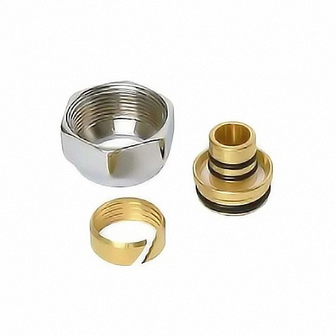 Евроконус 3/4'' DN 16 для PEX МП-труб обжимной 2 резьбовых кольца на штуцере Varmega купить в Саратове | "Проконсим"