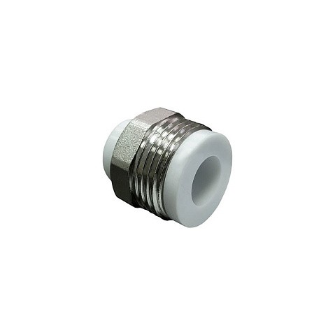 Штуцер 32 PN 25 G-1 1/4'' НР белый VALFEX купить в Саратове | "Проконсим"