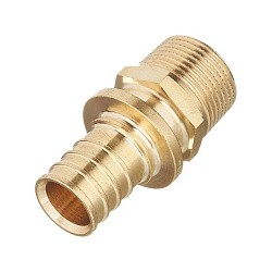  Муфта латунная под надвижную гильзу PEX-НР 16-1/2'' тяжелая MVI SF.620.0404 (922102220) со склада Проконсим в Саратове