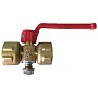 Кран латунный шаровой 11Б18бк(у)2 DN 15 PN 16 под манометр G1/2''хG1/2'' без контрольного фланца муфта-муфта рычаг Пензапромарматура купить в Саратове | "Проконсим"