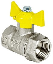 Краны латунные шаровые газовые 11Б27фт1М DN 15-50 PN 25-40 никелированные бабочка муфта-муфта Valfex.277 Standart ГОСТ Р 59553 купить в Саратове | "Проконсим"