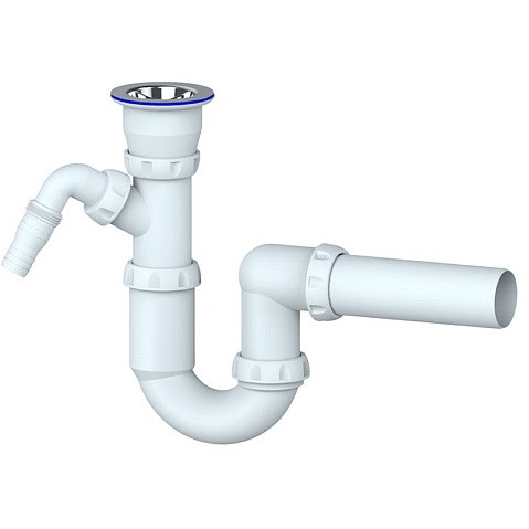 Сифон для умывальника Unicorn Y310V, 40х40 прямой отвод, 1 1/2'' х40 чаша из нержавеющей стали с отводом для стиральной машины купить в Саратове | "Проконсим"