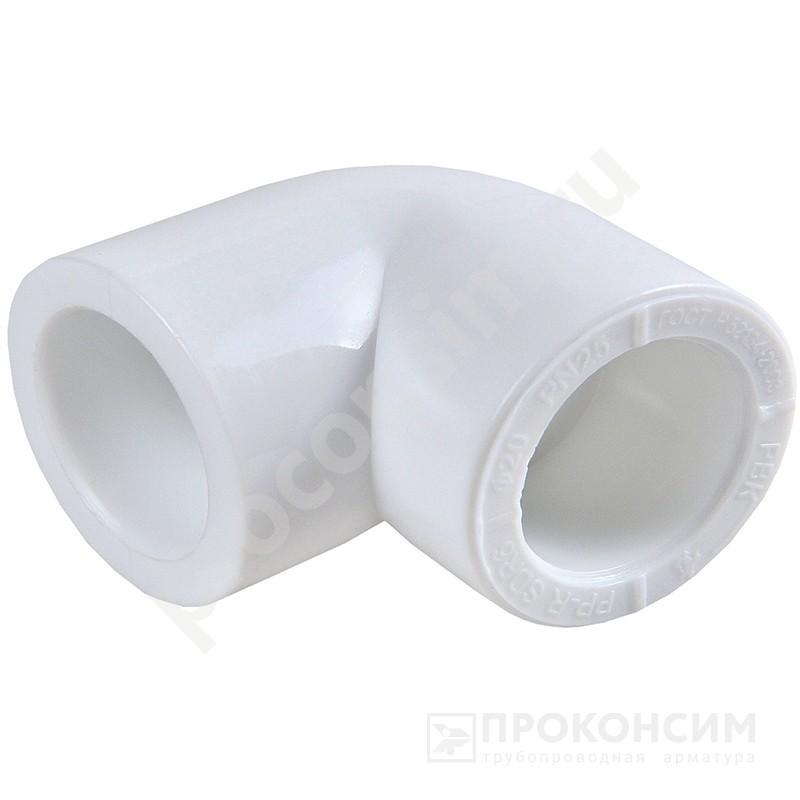 Цена по запросу.  . Угольник ПП 90гр. 25 PN 25 белый РВК 31102 (930659284) со склада Проконсим в Саратове
