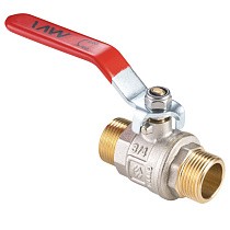 Краны латунные шаровые DN 15-25 PN 40 никелированные рычаг штуцер-штуцер MVI BV.516 купить в Саратове | "Проконсим"