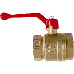  Латунный шаровой кран Ду50 Ру25 Valfex VF.214.LR1.200.DP 11Б27фт1М ВР-ВР, проход , рычаг. (111101018) со склада Проконсим в Саратове