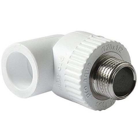 Угольник комбинированный ПП 32-1'' PN 25 с наружной резьбой белый Pro Aqua PA27018P купить в Саратове | "Проконсим"