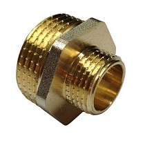 Ниппели латунные никелированные DN 20-32 PN 40 штуцер-штуцер переходный купить в Саратове | "Проконсим"