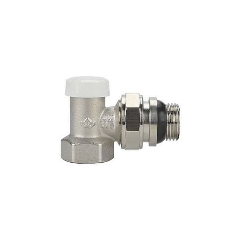 Клапан радиаторный VARMEGA VM10211 DN15 PN10 угловой настроечный G-1/2'' с уплотнением муфта-штуцер купить в Саратове | "Проконсим"