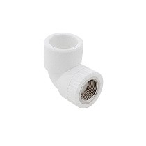 Угольники ПП DN 20-32 PN 25 комбинированные с внутренней резьбой белые PlasticPro купить в Саратове | "Проконсим"