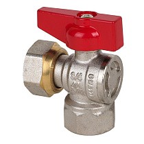 Краны латунные шаровые угловой DN 15-20 PN 40 никелированные бабочка муфта-накидная гайка MVI BV.532 купить в Саратове | "Проконсим"
