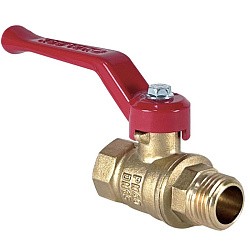 Латунный шаровой кран Ду25 Ру40 Valfex VF.215.LR1.100.DP 11Б27фт1М ВР-НР, проход , рычаг. (111201015) со склада Проконсим в Саратове