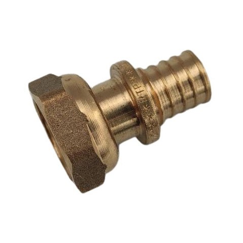 Муфта латунная для PEX труб  16-1/2''  PN 16  под надвижную гильзу с накидной гайкой  РосТурПласт купить в Саратове | "Проконсим"
