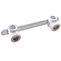 Угольник установочный ПП 20-1/2'' двойной белый РВК 31106 (930659321) со склада Проконсим в Саратове