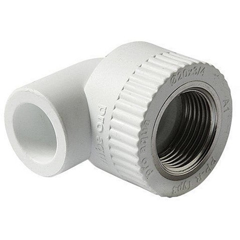 Угольник комбинированный ПП 20-1/2'' PN 25 с внутренней резьбой белый Pro Aqua PA26008P купить в Саратове | "Проконсим"