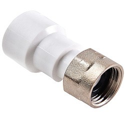  Муфта ПП с накидной гайкой 20-1'' PN 25 белая РВК 20601 (930659152) со склада Проконсим в Саратове