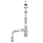 Сифон для мойки Unicorn В220, 40х50 гибкий отвод, 1 1/2'' х40 чаша из нержавеющей стали купить в Саратове | "Проконсим"