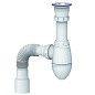 Сифон для умывальника Unicorn А220, 40х50 гибкий отвод, 1 1/2'' х40 чаша из нержавеющей стали купить в Саратове | "Проконсим"