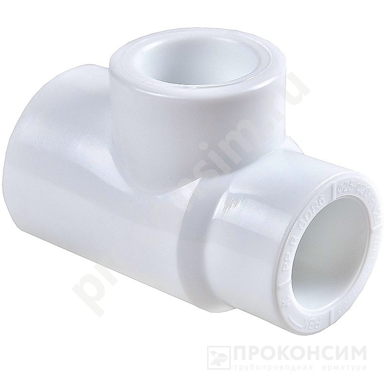 Цена по запросу.  . Тройник ПП переходной 63-40-63 PN 25 белый РВК 30813 (930659233) со склада Проконсим в Саратове