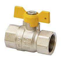 Краны латунные шаровые газовые DN 15-20 PN 25 бабочка муфта-муфта MVI BV.813 купить в Саратове | "Проконсим"