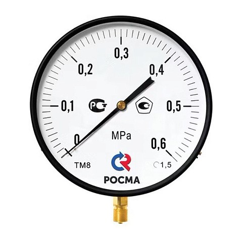 Манометры ТМ-810Р.00 котловый, 250мм, M20x1,5, радиальные РСМ купить в Саратове | "Проконсим" Манометры ТМ-810Р.00 котловый, 250мм, M20x1,5, радиальные РСМ купить в Саратове | "Проконсим"
