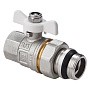 Кран латунный шаровой MVI BV.521 DN 15 PN 40 с уплотнением никелированный полнопроходной американка бабочка купить в Саратове | "Проконсим"