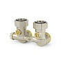 Узелы нижнего подключения VARMEGA VM138 DN20 угловой однотрубный 3/4''x3/4'' евроконус, с байпасом штуцер-штуцер купить в Саратове | "Проконсим"