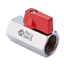 Кран латунный шаровой мини MVI BV.465 DN 15 PN 16 хромированный муфта-муфта бабочка купить в Саратове | "Проконсим"