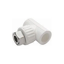 Тройник ПП с накидной гайкой 20-3/4'' PN 25 белый купить в Саратове | "Проконсим"