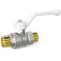 Краны латунные шаровые DN 15-25 PN 40 никелированные рычаг белый штуцер-штуцер LD Pride 47.305 купить в Саратове | "Проконсим"