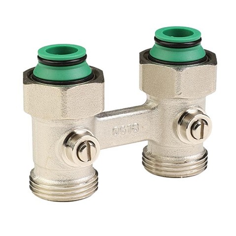Узел нижнего подключения MVI TR.415.0505 DN 20 PN 10 прямой двухтрубный шаровой затвор 20-3/4'' под евроконус, муфта купить в Саратове | "Проконсим"