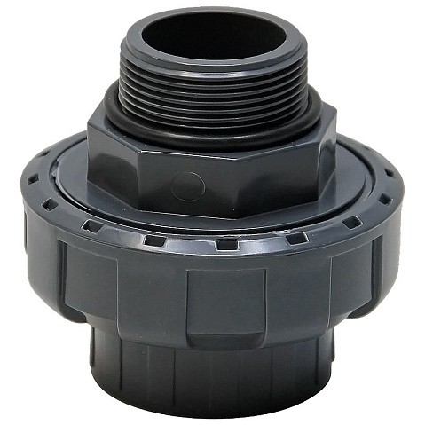Муфта разборная НПВХ DN 32-1" PN 16 клеевая с наружной резьбой черная Aquaviva BMG32100 купить в Саратове | "Проконсим"