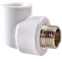  Угольник ПП 32-3/4'' PN 25 белый РВК 70013 (930659306) со склада Проконсим в Саратове