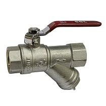 Краны латунные шаровые SGL 11Б27п с фильтром DN 15-20 PN 20 муфта-муфта рычаг купить в Саратове | "Проконсим"