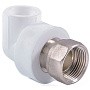 Угольник комбинированный ПП 32-1 1/4'' PN 25 с накидной гайкой белый РТП 14622 купить в Саратове | "Проконсим"