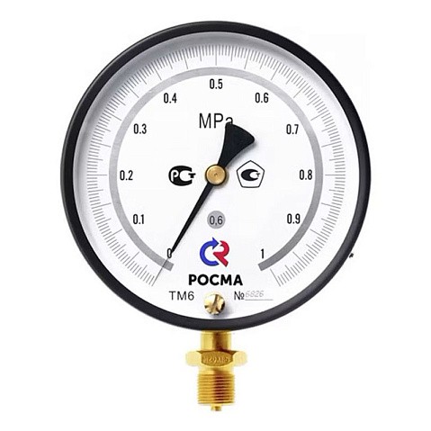 Манометр Росма ТМ-610 РМТИ.00 точных измерений, 150мм, 0-0.1МПа, резьба M20x1,5 радиальный, класс точности 0.6 купить в Саратове | "Проконсим" Манометр Росма ТМ-610 РМТИ.00 точных измерений, 150мм, 0-0.1МПа, резьба M20x1,5 радиальный, класс точности 0.6 купить в Саратове | "Проконсим"